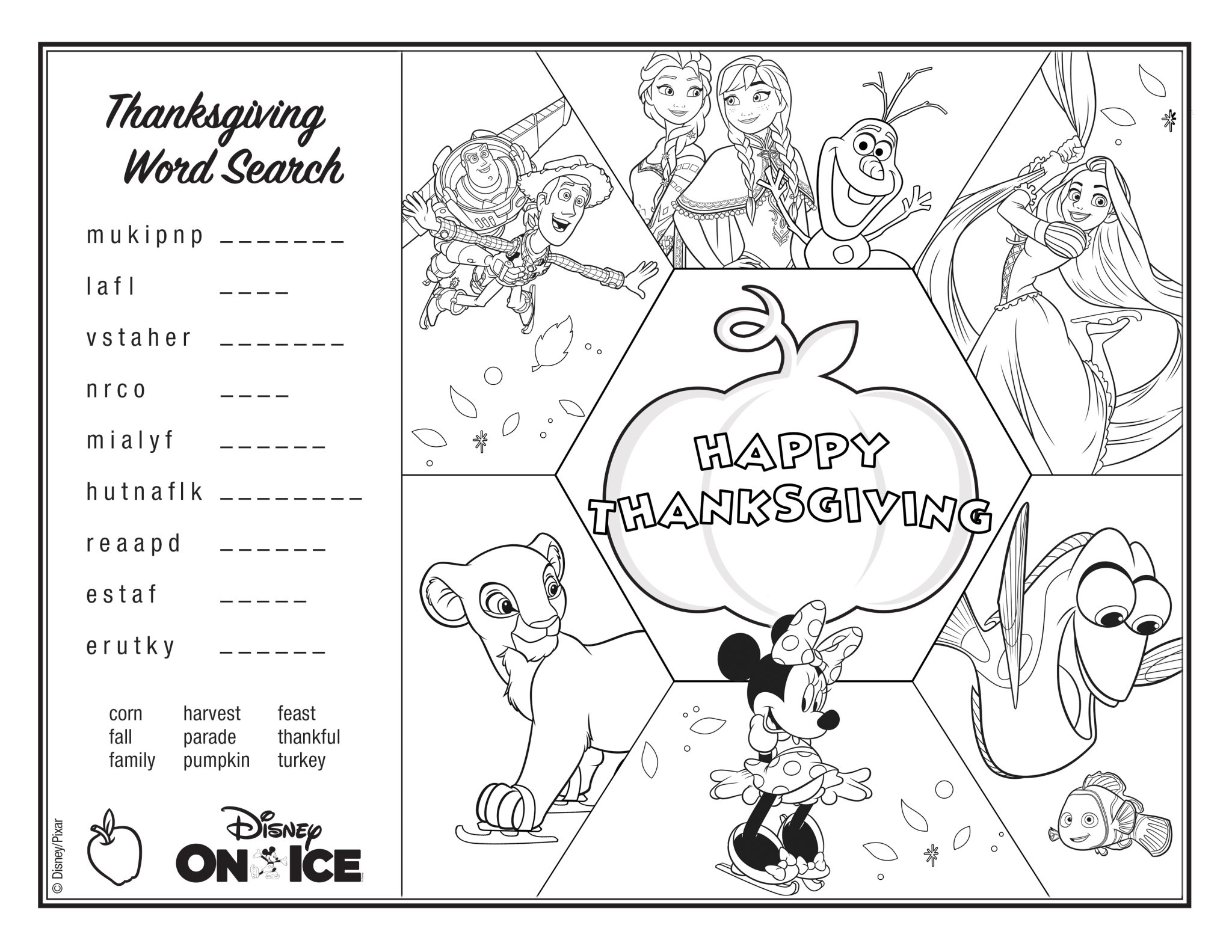 ACTIVITY PLACEMATS - The Official Site of Disney On Ice 